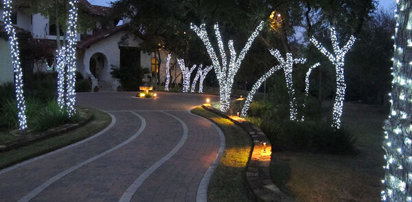 Spanish villa driveway